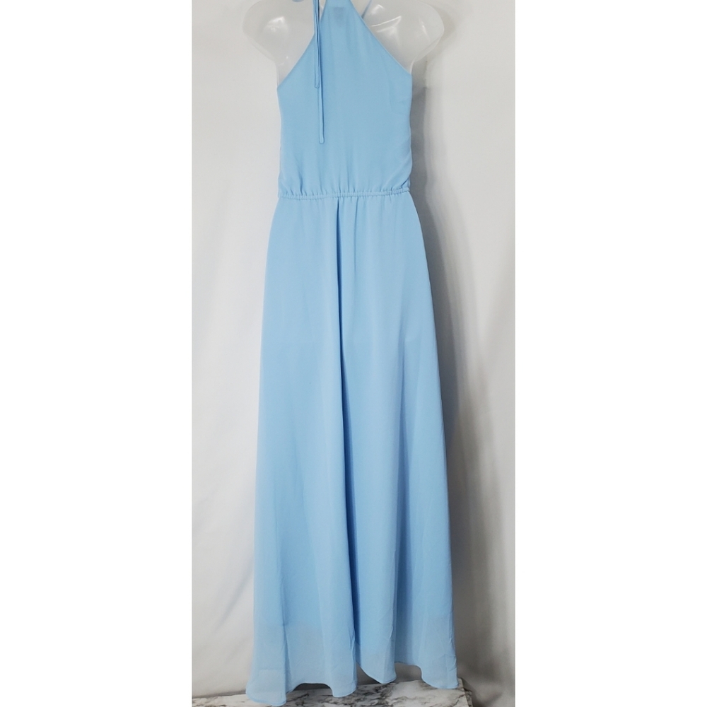 Haute Hippie Sky Blue Chiffon Hi Low Dress - Picture 8 of 11